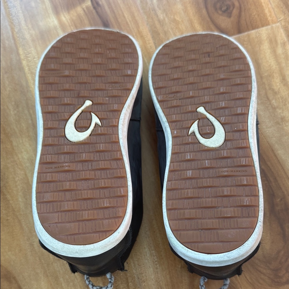 Olukai Women's Black Slip-On Shoes View 6